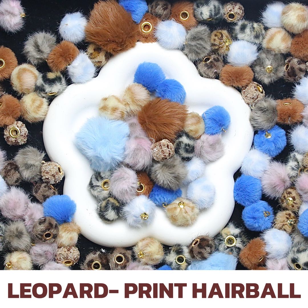 LEOPARD- PRINT HAIRBALL
