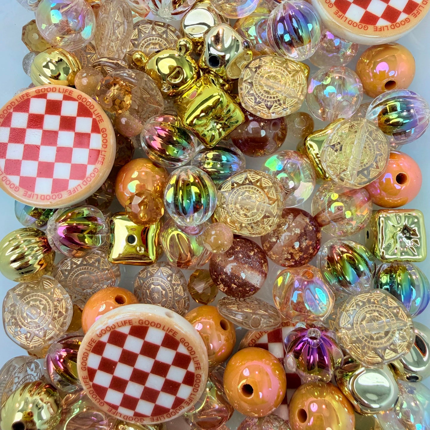 Live-stream mixed acrylic beads sale